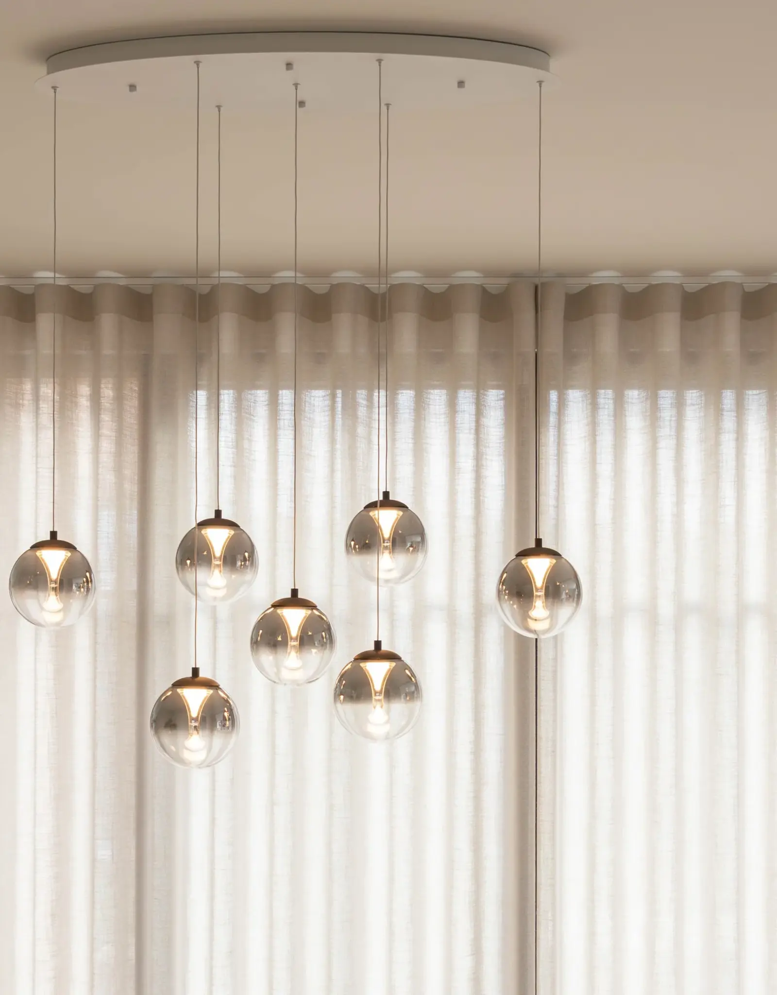 Hanglamp  - Monzy 7 ovaal wit