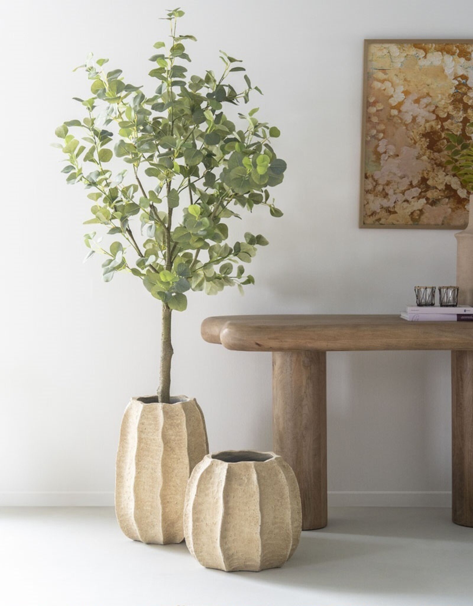 ISAA Bloempot - Pyrula beige Small( 38x35)