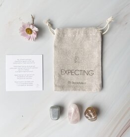 Rockstyle Power Crystals Set Expecting – Zwangerschapscadeau met Maansteen - Agaat & Rozenkwarts