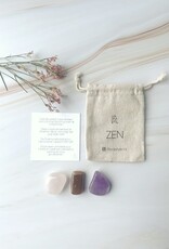 Rockstyle Power Crystals Set Zen – Met Maansteen, Amethist & Rozenkwarts – Voor Ontspanning