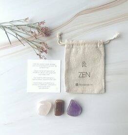 Rockstyle Power Crystals Set Zen – Met Maansteen, Amethist & Rozenkwarts – Voor Ontspanning