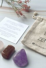 Rockstyle Power Crystals Set Zen – Met Maansteen, Amethist & Rozenkwarts – Voor Ontspanning
