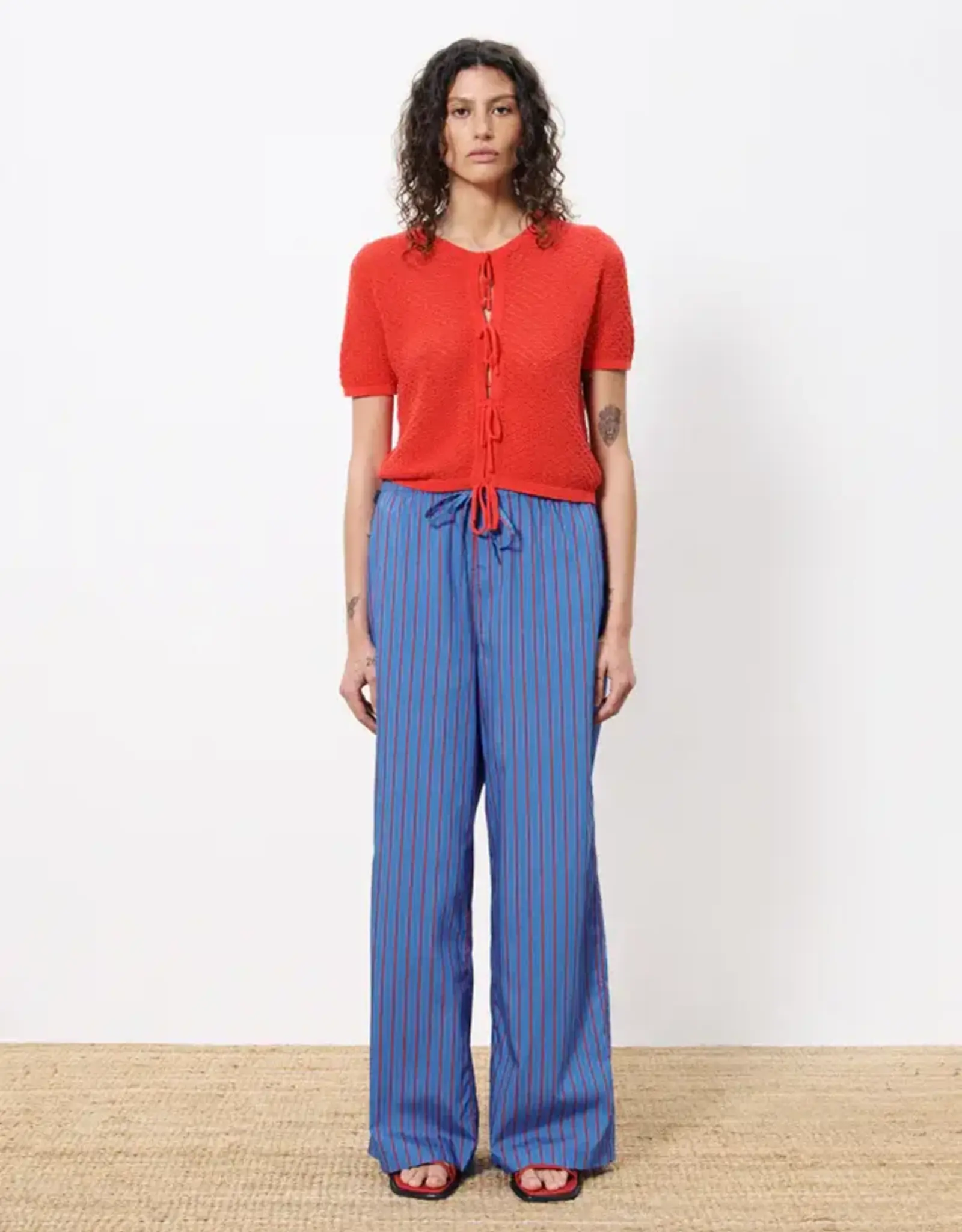 Broek - Edeline - blauw/rood