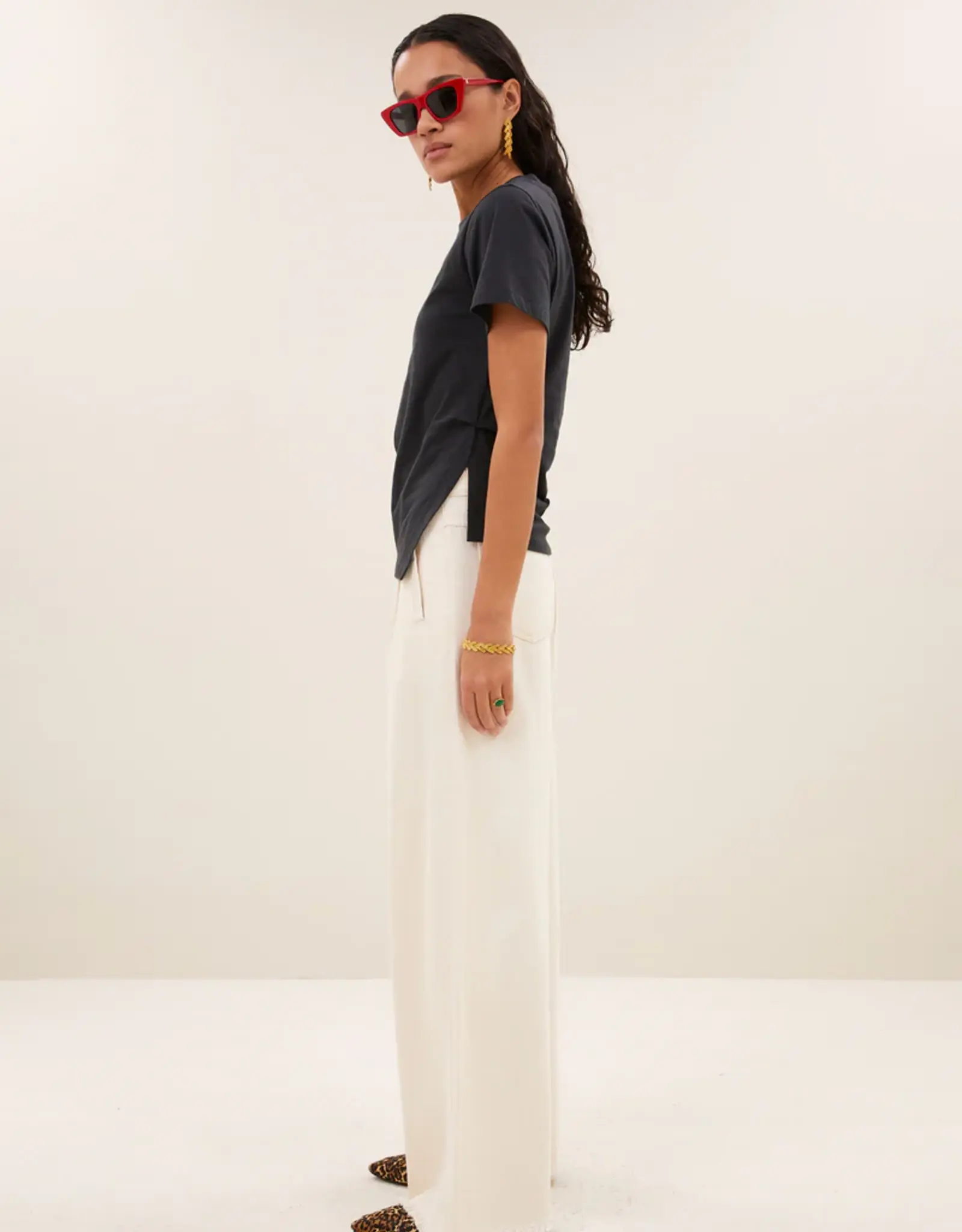 by bar Jeans - Lux grain white