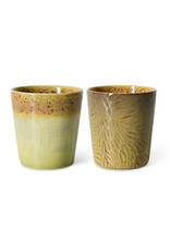HKLiving 70s ceramics  - Van Gogh coffee mugs sunflowers, set of 2