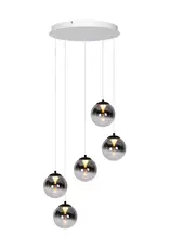Hanglamp - Monzy 5 - rond - wit