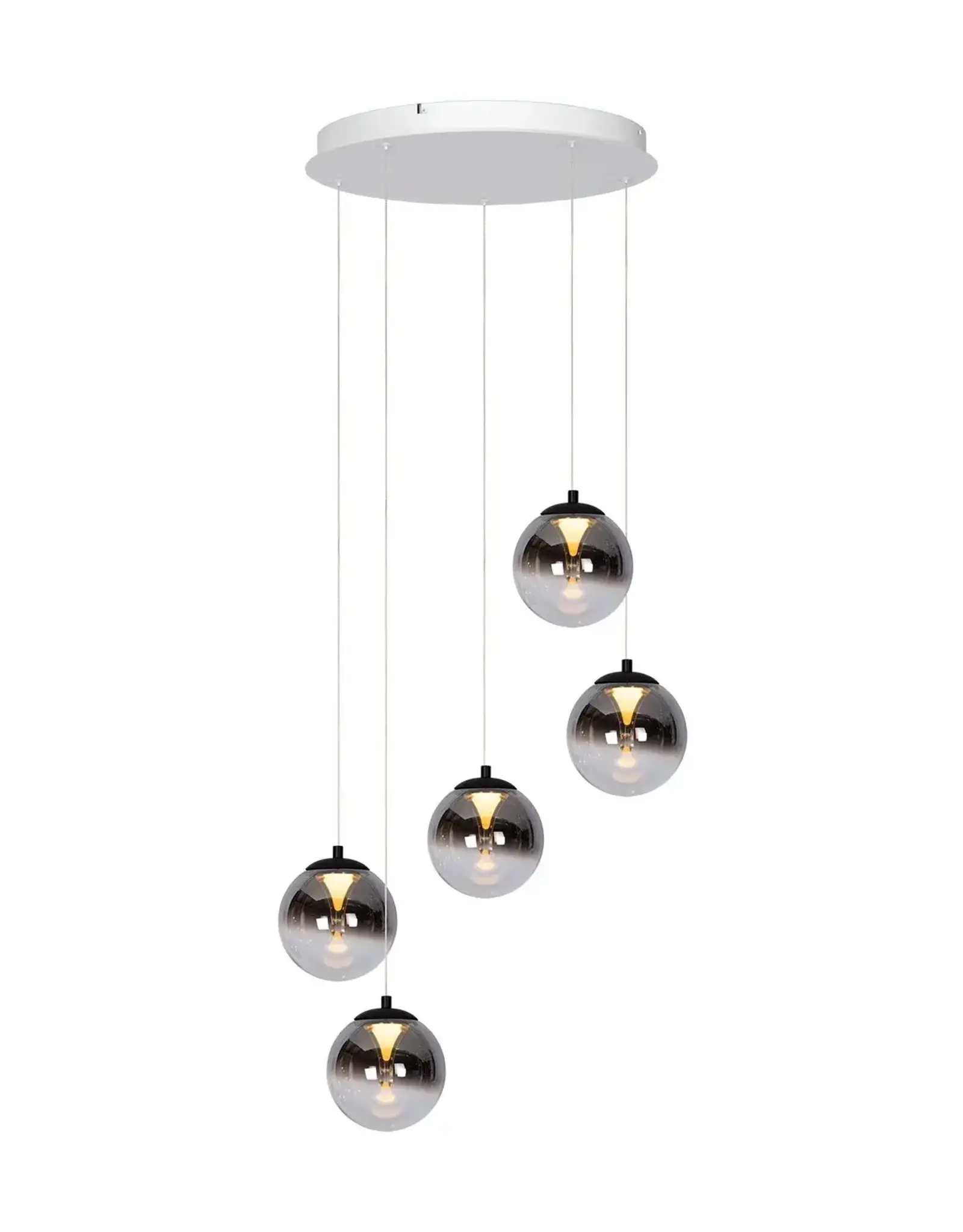 Hanglamp - Monzy 5 - rond - wit