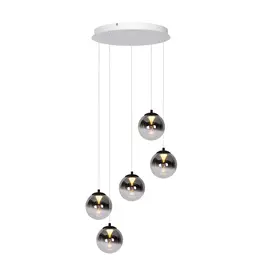 Hanglamp - Monzy 5 - rond - wit
