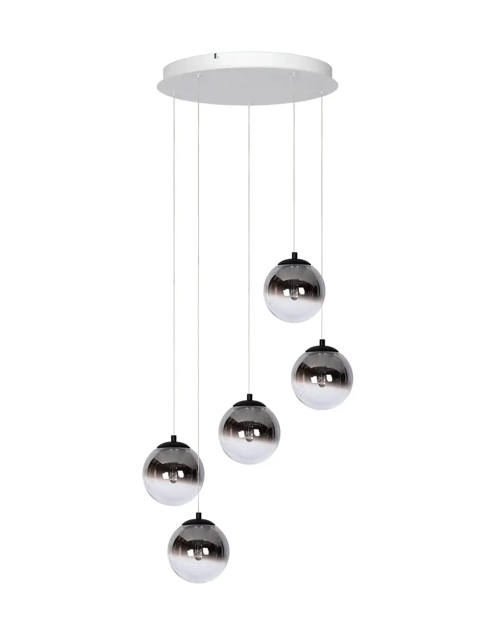 Hanglamp - Monzy 5 - rond - wit