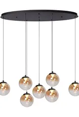 Hanglamp  - Monzy 7 ovaal zwart