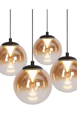 Hanglamp  - Monzy 7 ovaal zwart