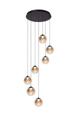 Hanglamp - Monzy 7 rond  - zwart