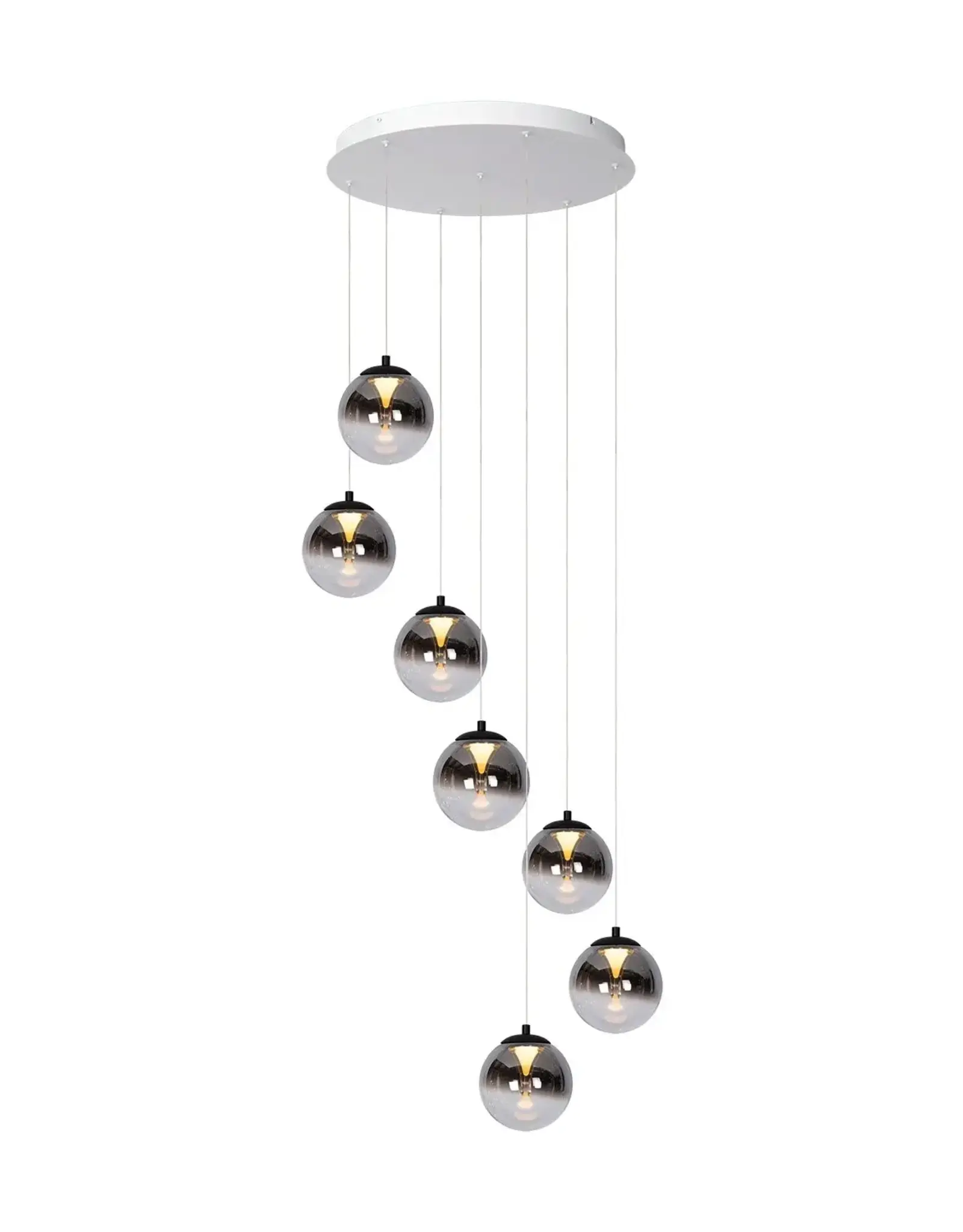Hanglamp Monzy 7 - rond  - wit