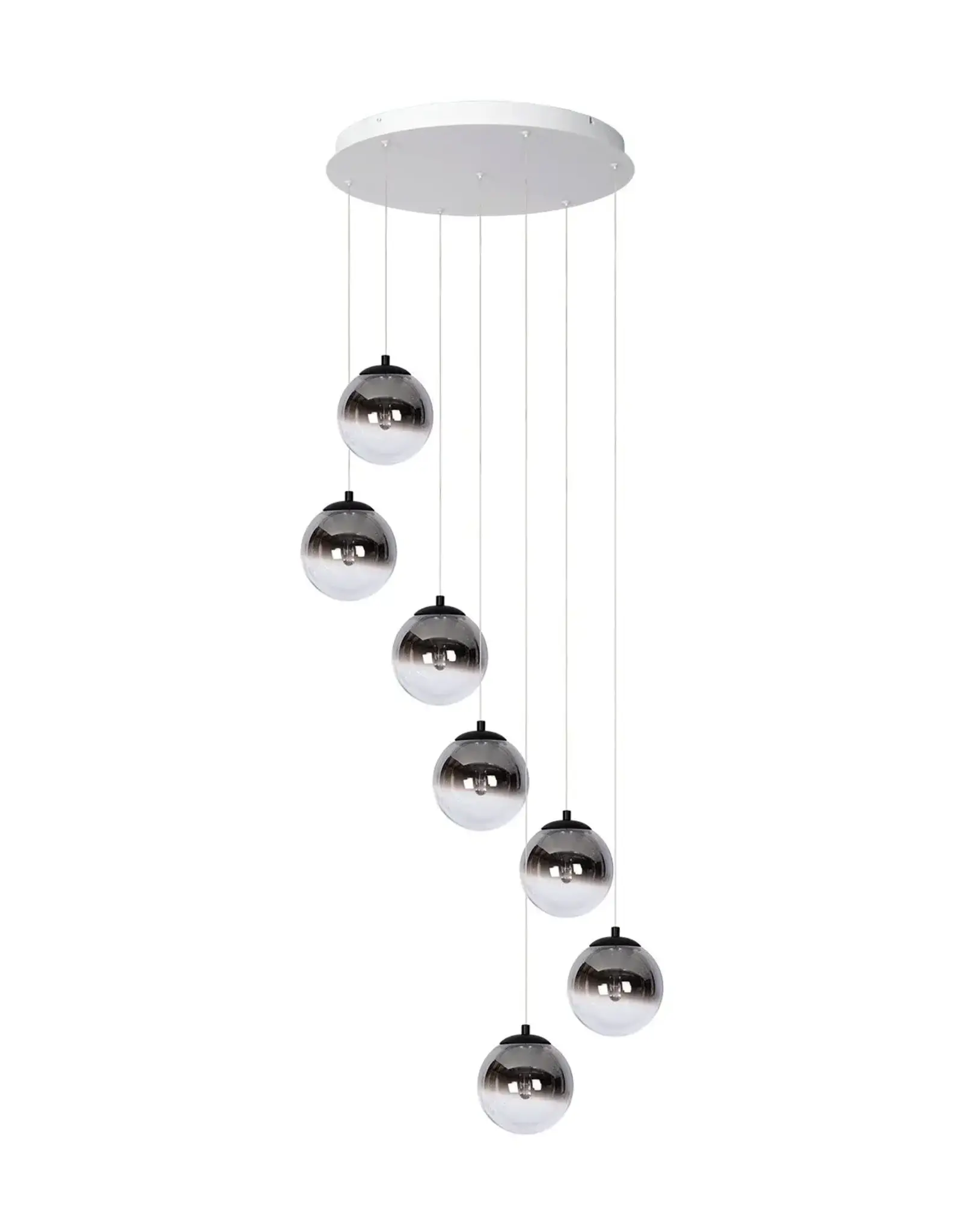 Hanglamp Monzy 7 - rond  - wit