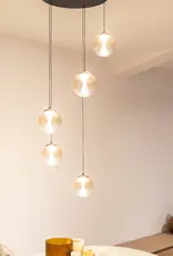 Hanglamp - Monzy 5 - rond - zwart