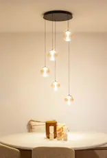 Hanglamp - Monzy 5 - rond - zwart