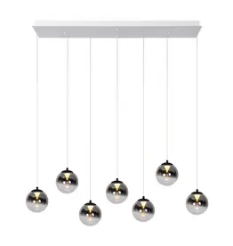 Hanglamp - Monzy 7 - rechthoek - wit