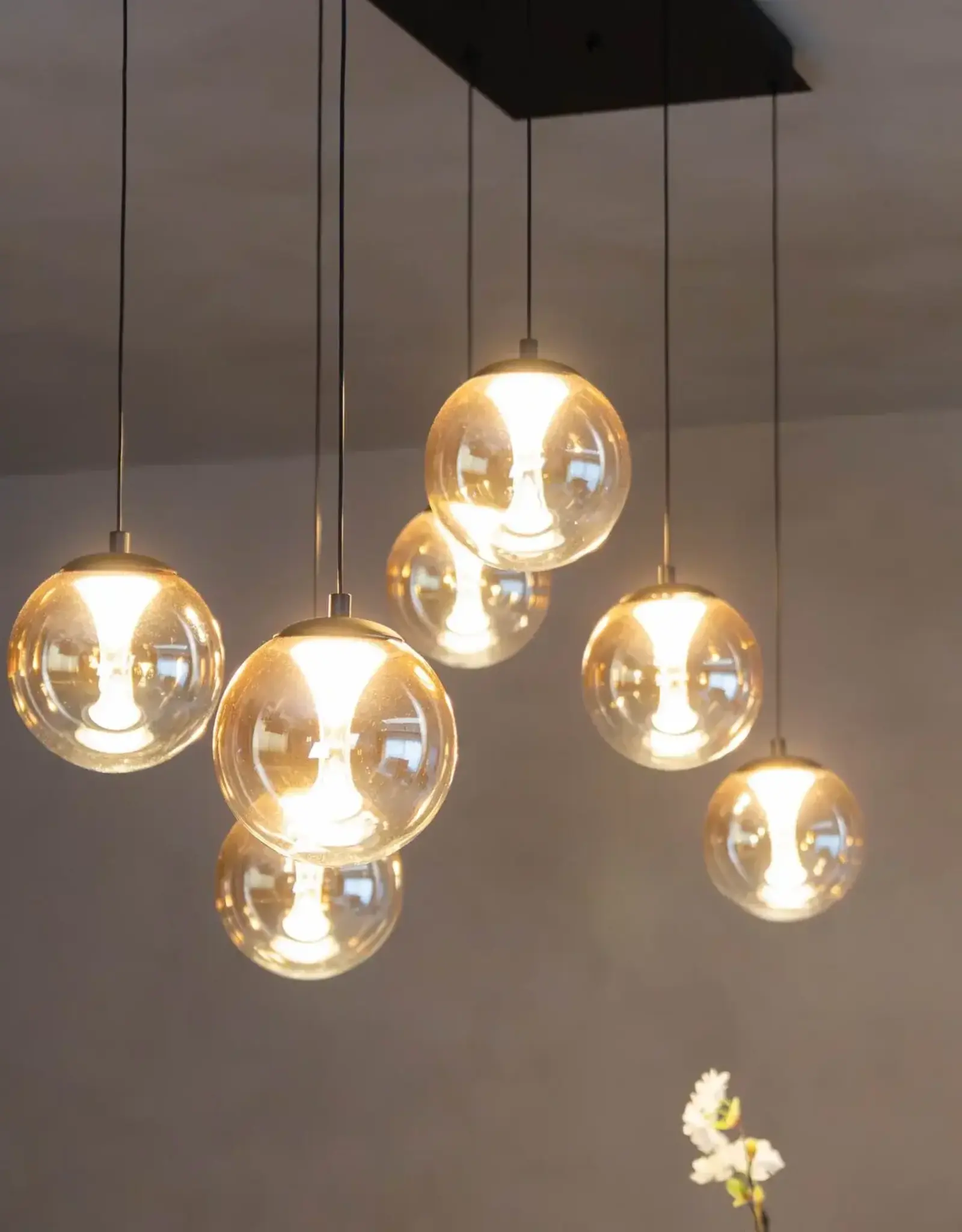 Hanglamp - Monzy 7 - rechthoek - zwart