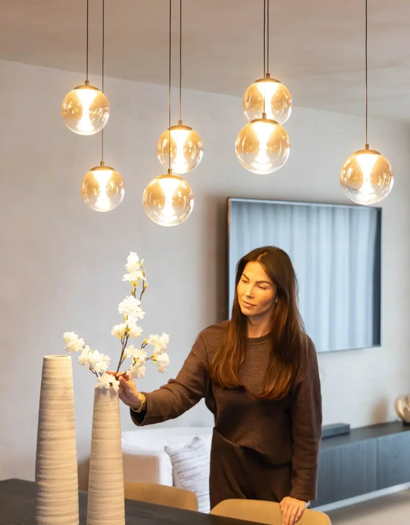 Hanglamp - Monzy 7 - rechthoek - zwart