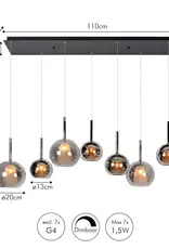 Hanglamp - Saigy 7 - rechthoek zwart
