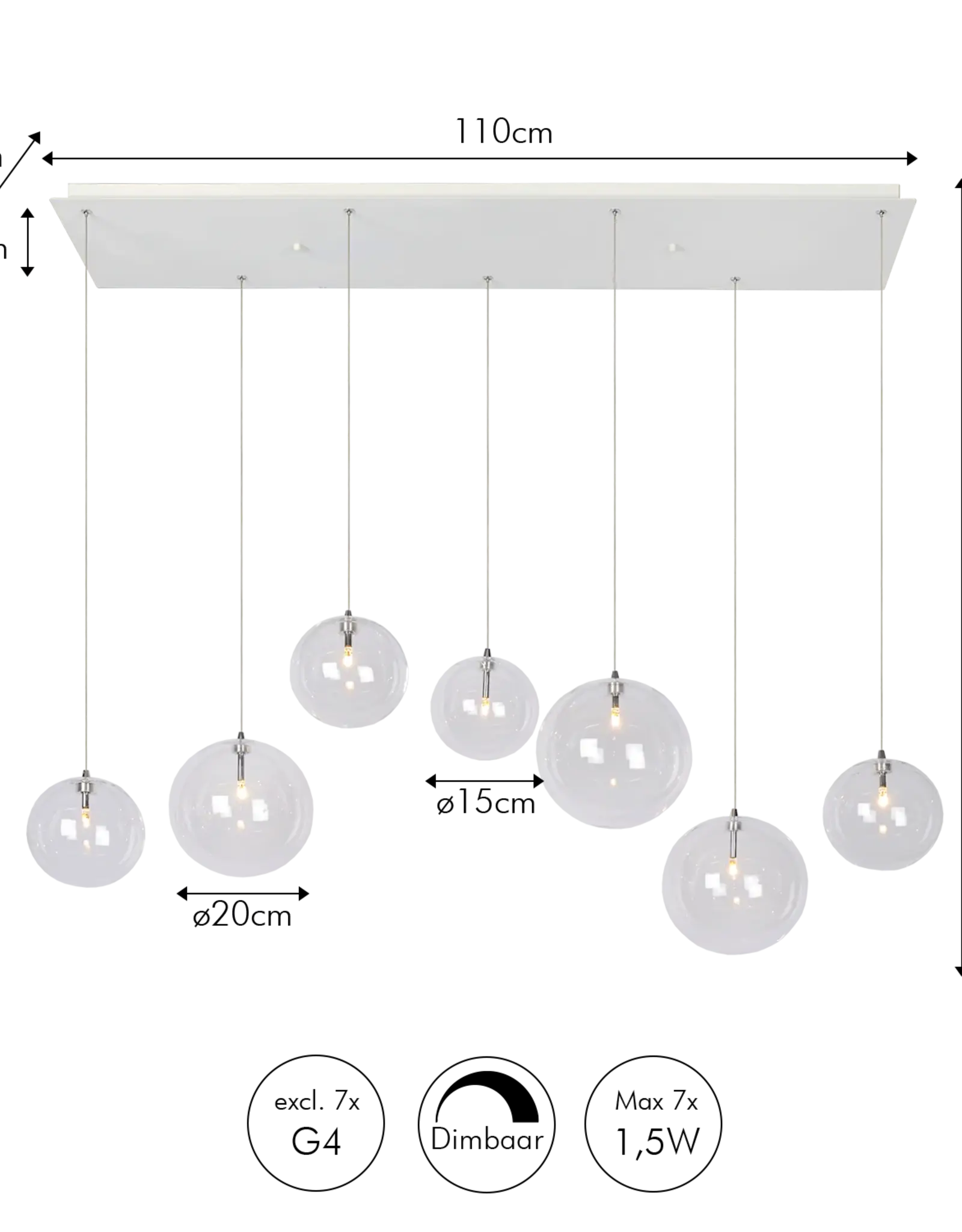 Hanglamp - Mery  wit