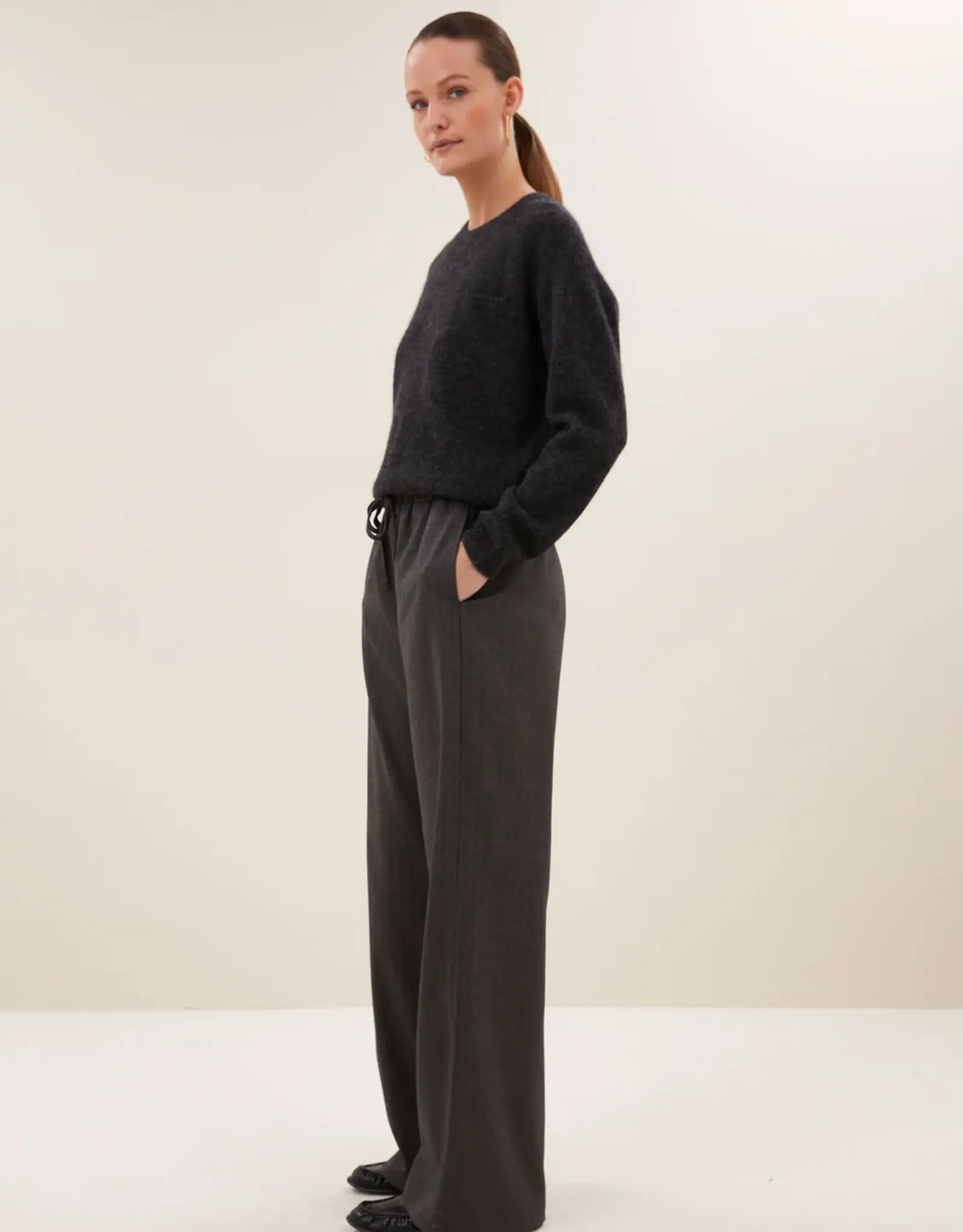 By-bar Trui - Polly - dark grey melee