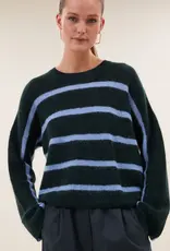 By-bar Trui - Vide stripe - green cloud stripe