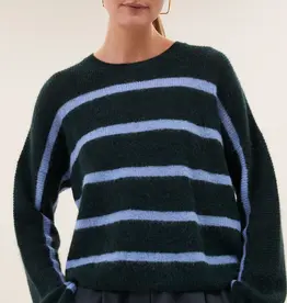 By-bar Trui - Vide stripe - green cloud stripe