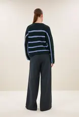 By-bar Trui - Vide stripe - green cloud stripe