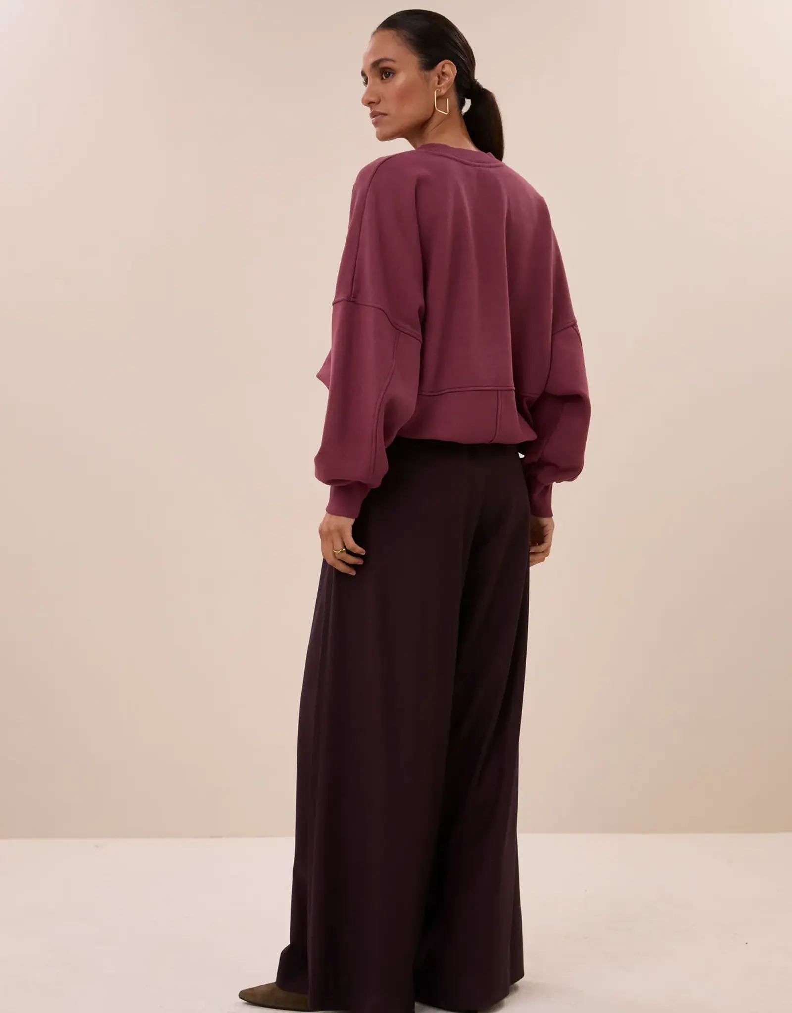 By-bar Trui - Malyn logo - burgundy crush
