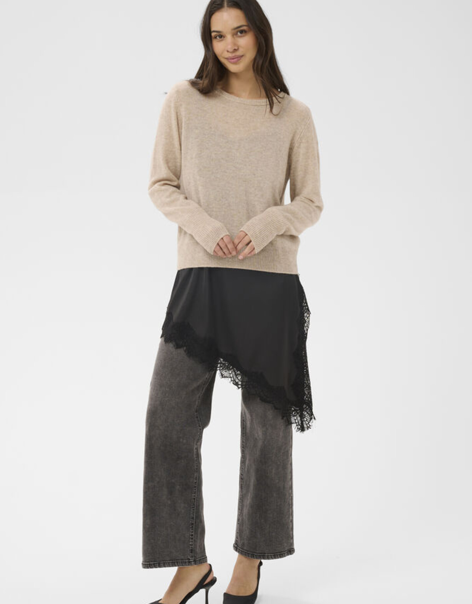 KAFFE Top - KAmiala - black