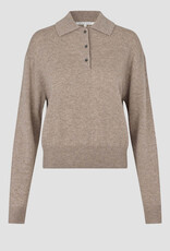 Second Female Polo - longsleeve taupe