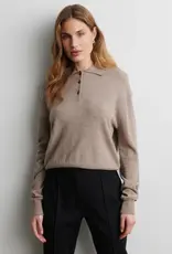 Second Female Polo - longsleeve taupe