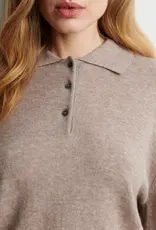 Second Female Polo - longsleeve taupe
