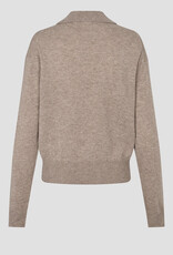 Second Female Polo - longsleeve taupe
