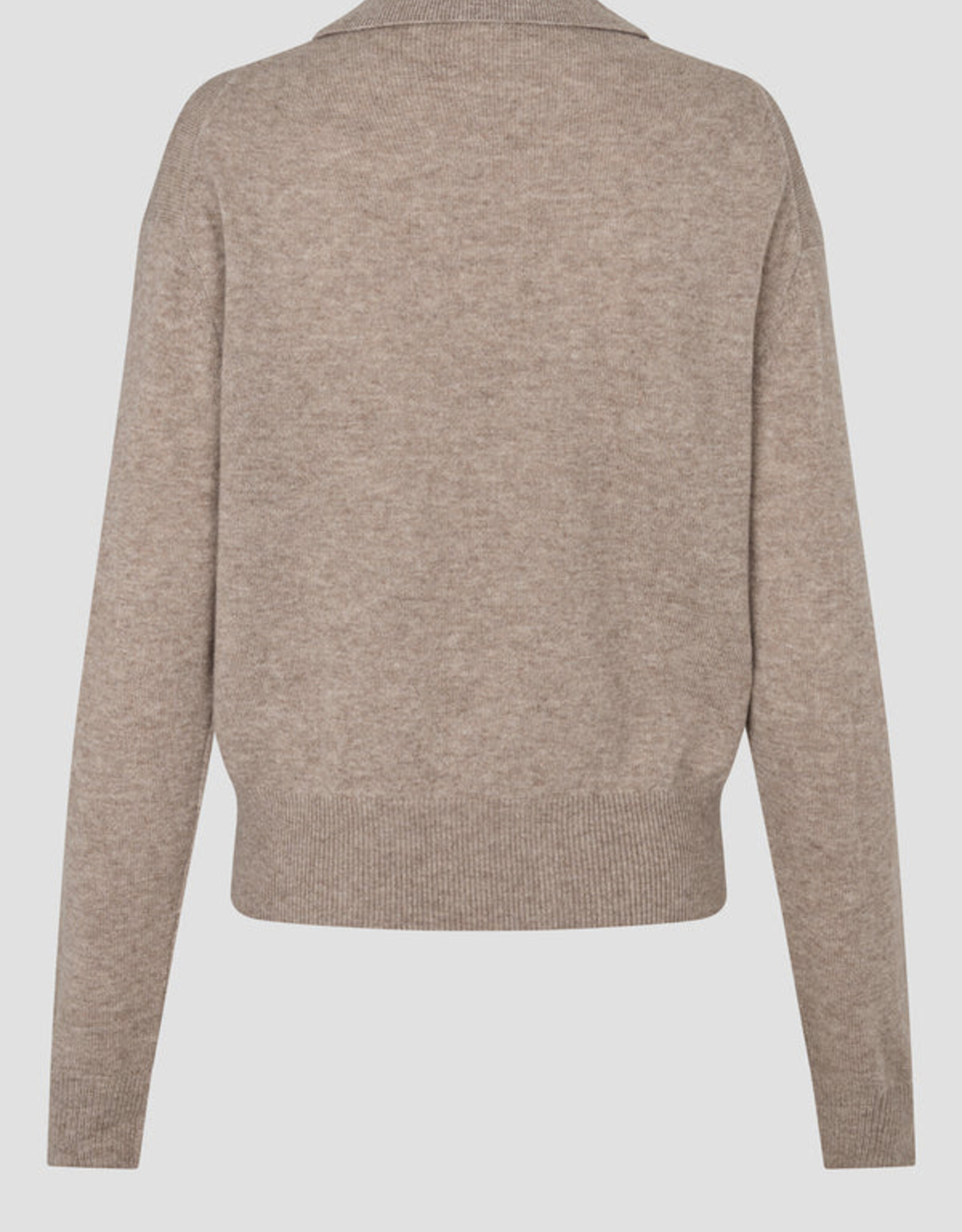 Second Female Polo - longsleeve taupe