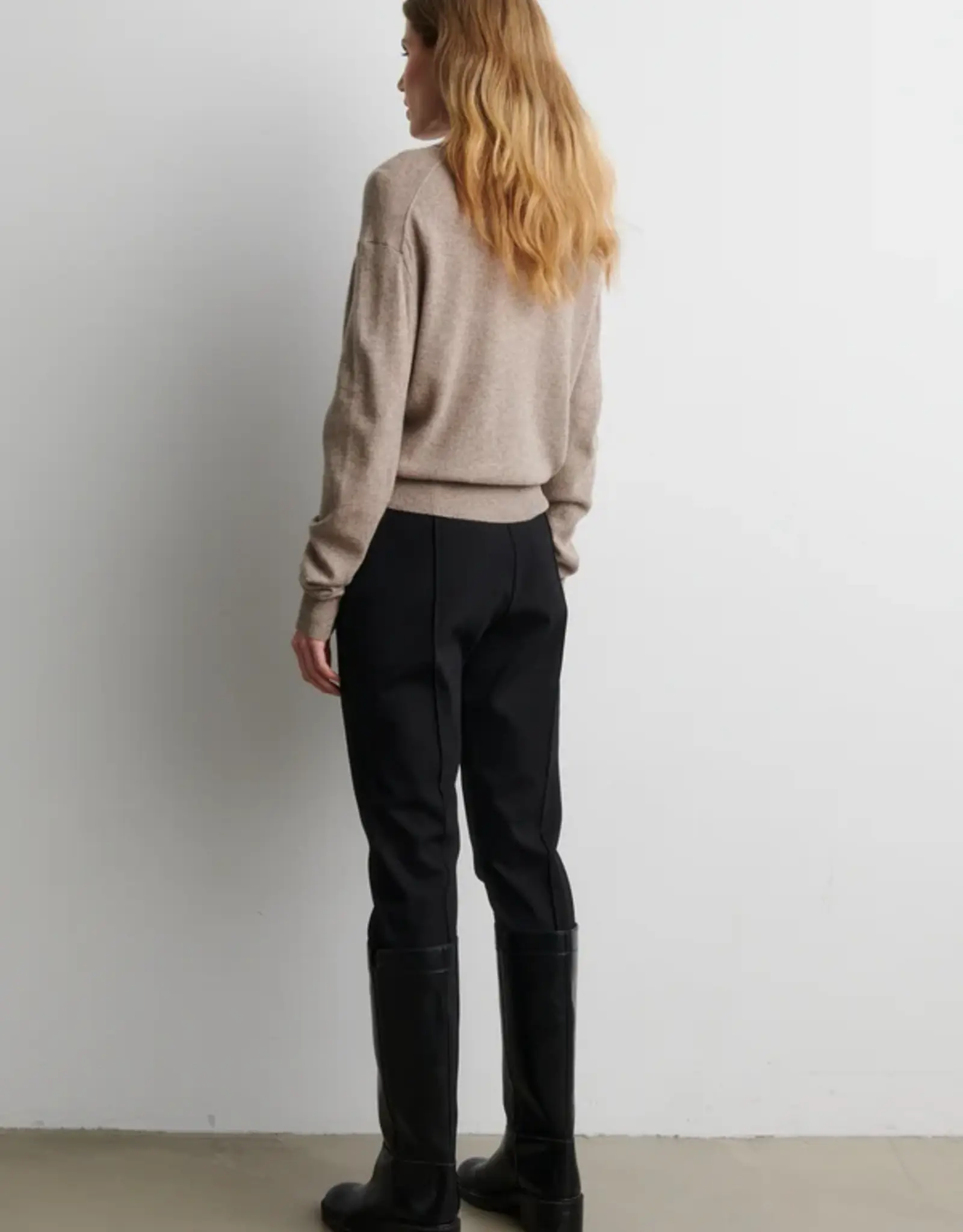 Second Female Polo - longsleeve taupe