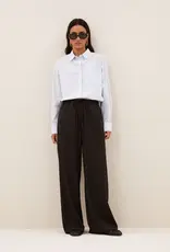 By-bar Broek - Pelle pinstripe bruin