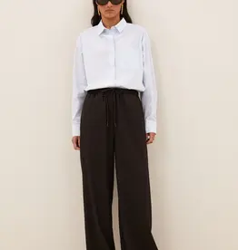 By-bar Broek - Pelle pinstripe bruin