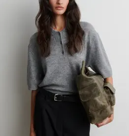 Second Female Longo Knit  collar - Mild Grey Mela