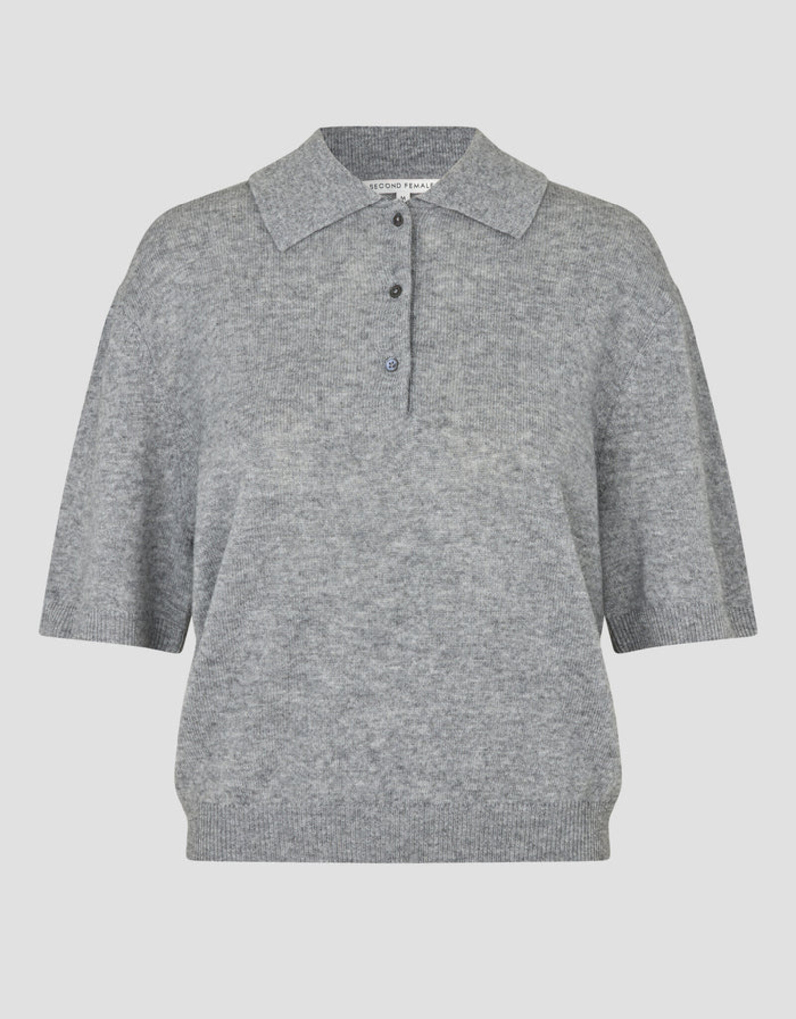 Second Female Longo Knit  collar - Mild Grey Mela