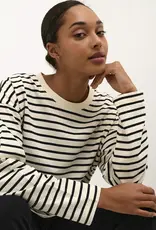KAFFE T shirt - Longsleeve - white black stripe