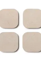 Mooisa Onderzetter - organisch beige marmer set van 4