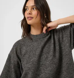 KAFFE Pullover - KAbarbara - donker grijs  melange