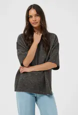 KAFFE Pullover - Kabarbara - donker grijs  melang