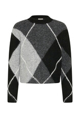 KAFFE Pullover - KAgrith - zwart grijs