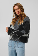 KAFFE Pullover - KAgrith - zwart grijs