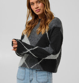 KAFFE Pullover - KAgrith - zwart grijs