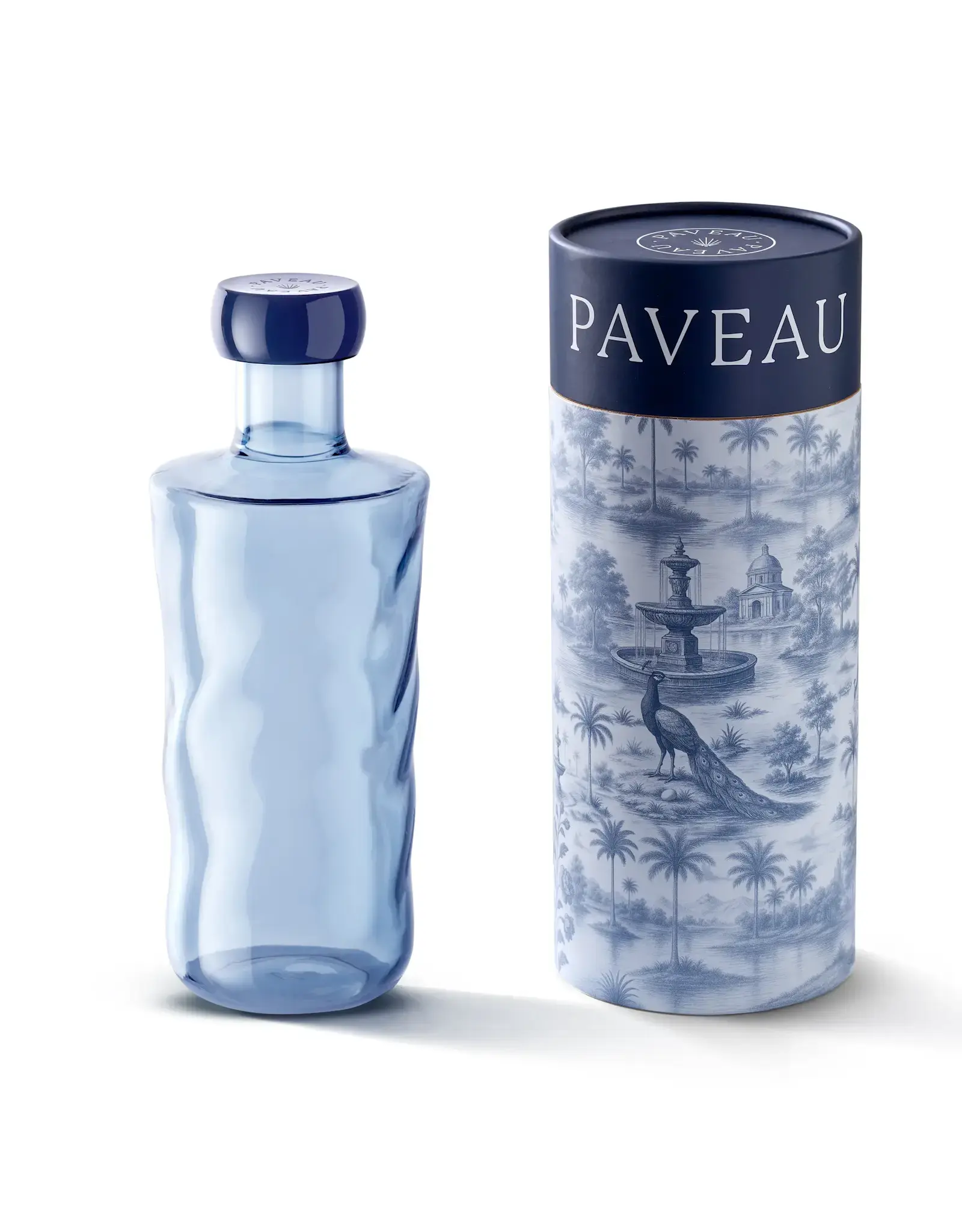 Paveau Waterfles - Wave  Midnight donkerblauw  0,75l