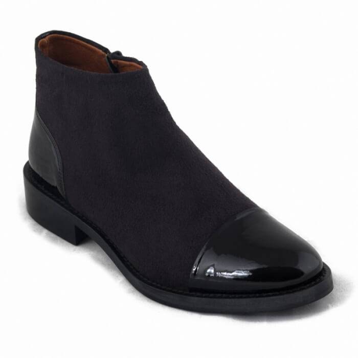 Black Lorena Enkellaars Zwarte Met Veganwear Rits nl qq5rdg